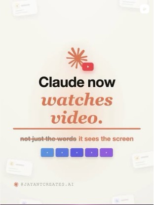 Claude now watches video